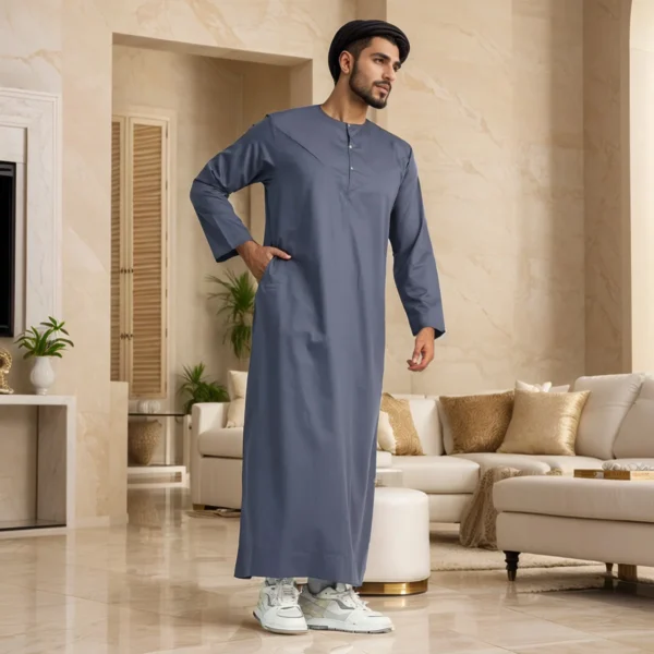 Mist Blue Men’s Omani Thobes USA