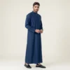 Modern Zip Front Navy Blue Mens Thobe USA Modern Zip-Front Navy Blue Men's Thobe