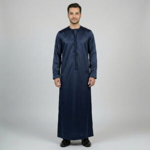 Navy-Blue-Emirati-Style-Mens-Silk-Thobes.jpg Navy Blue Emirati Style Men's Silk Thobe