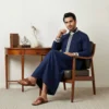 Navy Blue Men’s Designer Thobe USA
