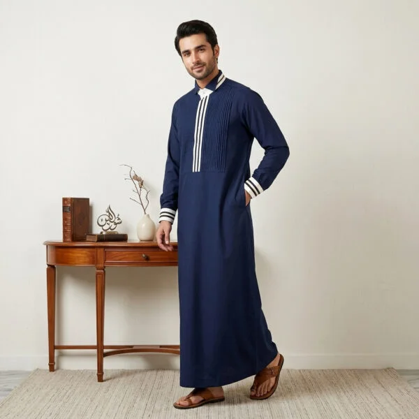 Navy Blue Men’s Designer Thobes USA