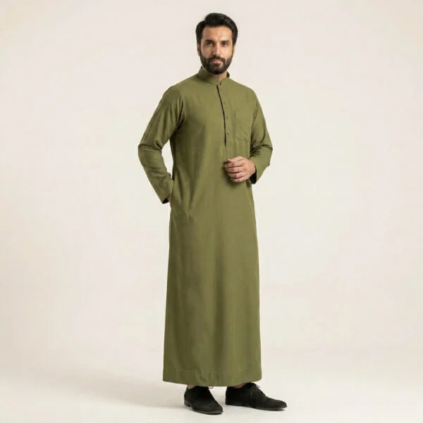Olive green men's arabic thobes wholesale USA