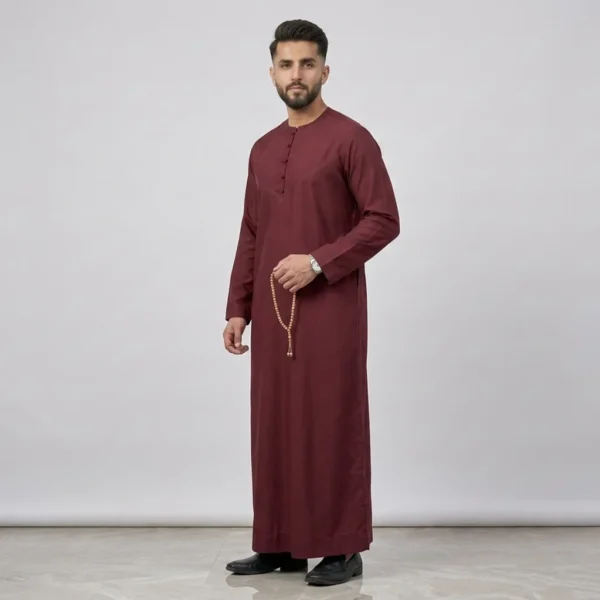 Omani Style Mens Maroon Thobes USA