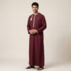 Omani-Tassel-Detail-Mens-Maroon-Thobes-2.jpeg Omani Tassel Detail Men's Maroon Thobe