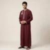 Omani Tassel Detail Mens Maroon Thobes USA Omani Tassel Detail Mens Maroon Thobes USA
