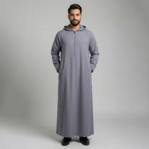 Oslo grey Mens Hooded Thobe USA