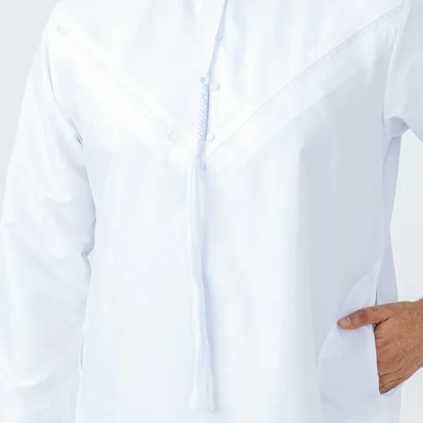 Plain White Men’s Emirati Thobe