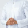 Plain White Zipper Thobe USA Plain White Zipper Thobe USA