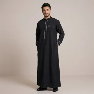Premium Black Designer Thobe For Men