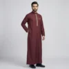 Premium Embroidered Mens Maroon Thobes USA Premium Embroidered Men's Maroon Thobe
