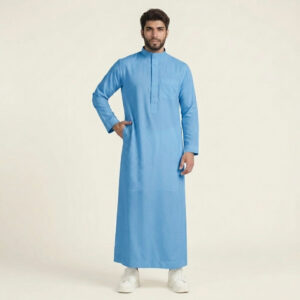 Premium Saudi Sky Blue Men's Thobe