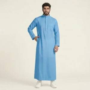 Premium Saudi Sky Blue Mens Thobe USA