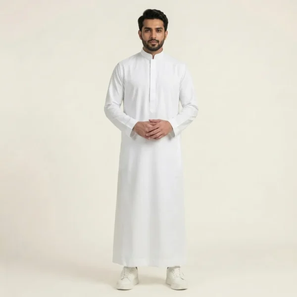 Pristine Executive White Mens Arabic Thobe USA