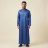 Royal Blue Arabic Style Silk Thobes for Men USA