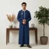 Royal Blue Rich Omani Style Thobe for Mens USA