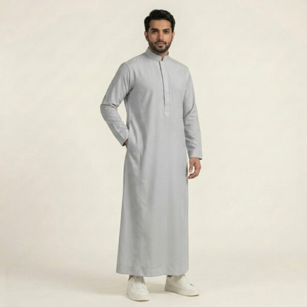 Silver-Grey-Mens-Arabic-Thobes-2.jpg Silver Grey Men's Arabic Thobe