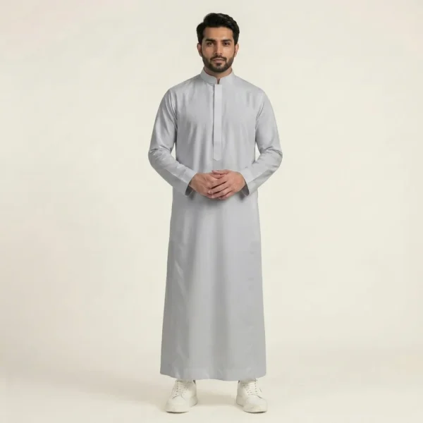 Silver Grey Mens Arabic Thobes USA Silver Grey Mens Arabic Thobes USA