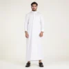 Simple Men’s White Ban Collard Thobes USA