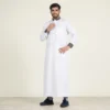 Textured White Color Men’s Thobe USA Textured White Color Men’s Thobe