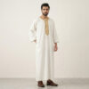 Traditional-Embroidered-White-and-Gold-Moroccan-Thobe-1.jpg Traditional Embroidered White and Gold Moroccan Thobe