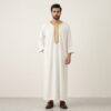 Traditional-Embroidered-White-and-Gold-Moroccan-Thobe.jpg Traditional Embroidered White and Gold Moroccan Thobe
