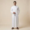 Traditional White Arabic Style Mens Silk Thobe USA
