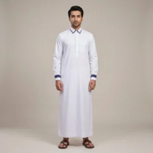 Traditional White Designer Thobe for Men USA