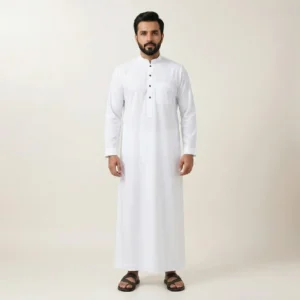 White Color Designer Thobe For Men USA