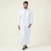 White Color Piping Plain Thobe USA White Color Piping Plain Thobe