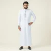 White Color Piping Plain Thobes USA White Color Piping Plain Thobes USA