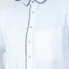 White Color Pipings Plain Thobe USA White Color Piping Plain Thobe