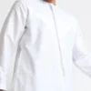 White Color Pleated Plain Emirati Thobe