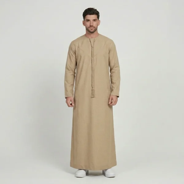 Classic sand beige men's emirati men thobes wholesale