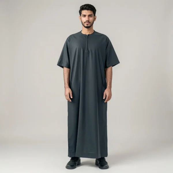 Men's black half sleeves thobes wholesale USA
