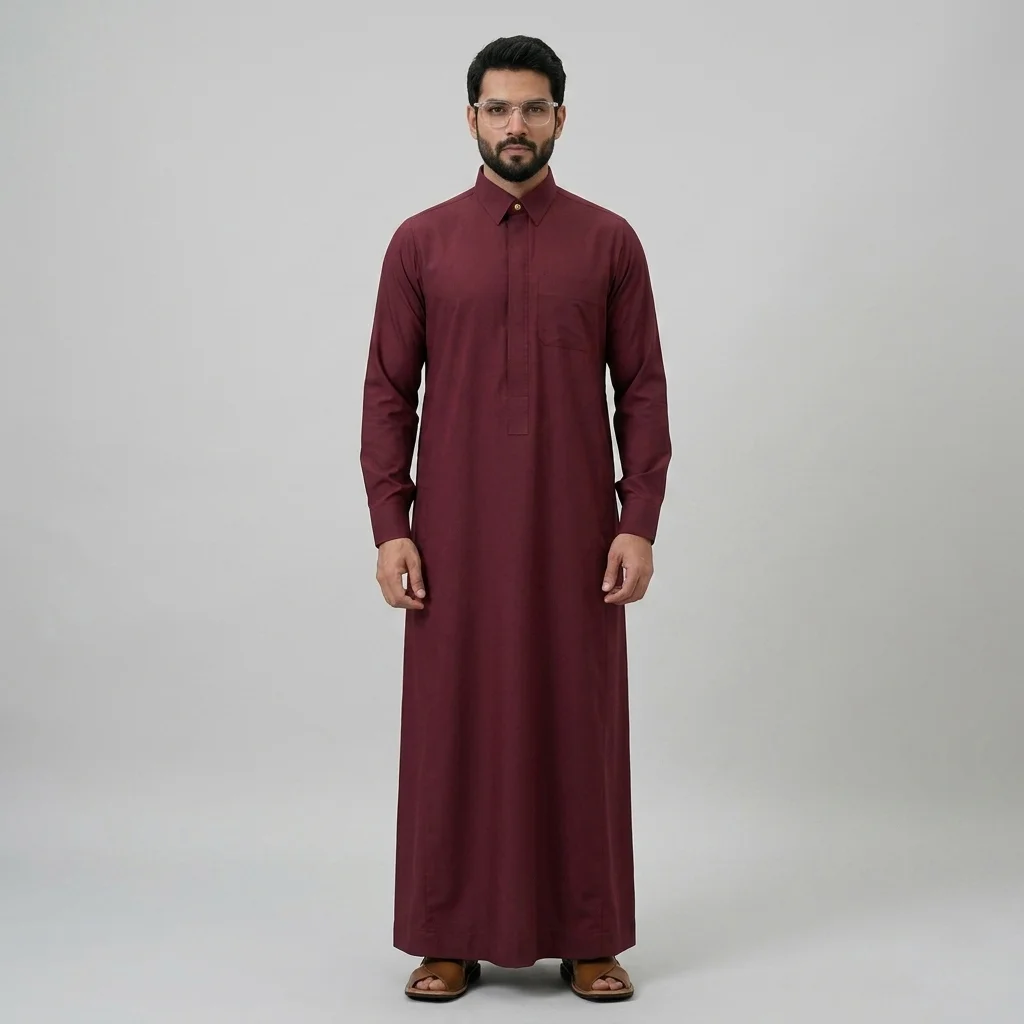 Point collar maroon thobes wholesalers USA