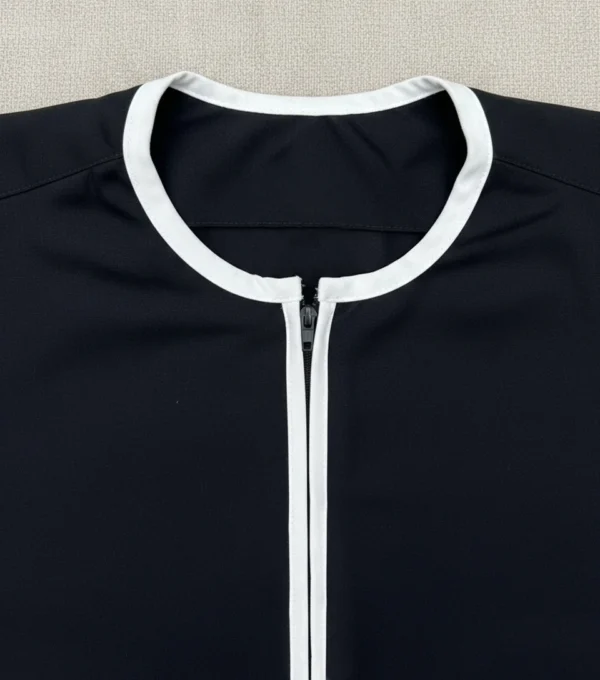 Black Embroidered Kids Boy Omani jubba Thobe