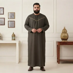 Black Emirati Men Thobe USA 6XL