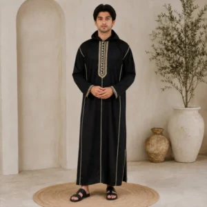Black & Gold Moroccan Djellaba for Mens USA