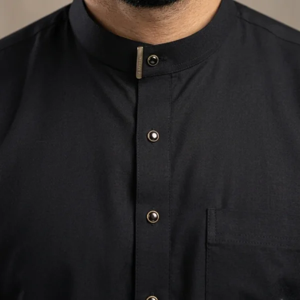 Black Islamic Arabian Style Men’s Thobe USA