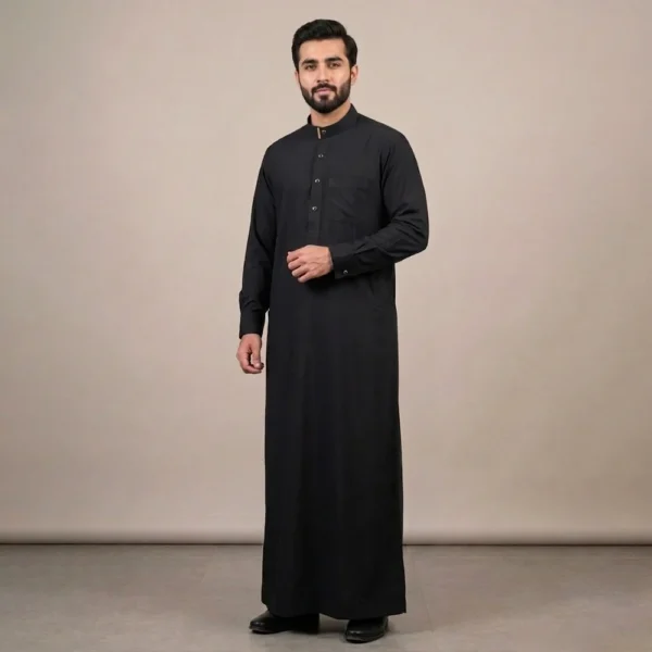 Black Islamic Arabian Style Men’s Thobes USA