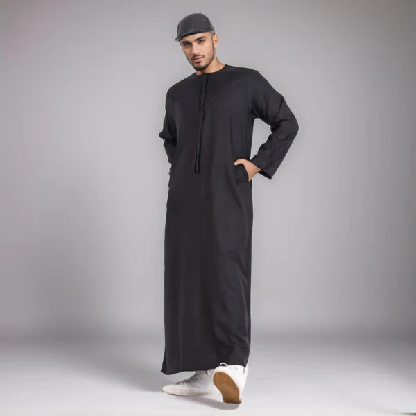 Black Raisin Emirate Men’s Islamic Clothing Thobes USA Black Raisin Emirate Men’s Islamic Clothing Thobes USA