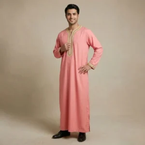 Coral Pink Warm Moroccan Thobe USA