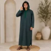Designer Luxury Green Hooded Moroccan Djellaba USA Designer Luxury Green Hooded Moroccan Djellaba