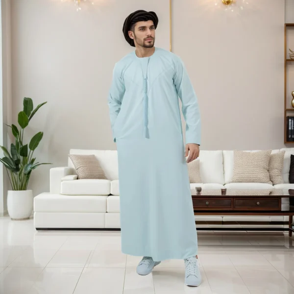 Emirate Light Green Islamic Thobe For Mens USA Emirate Light Green Islamic Thobe For Mens USA