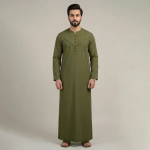 Emirati Style Olive Green Traditional Thobes USA