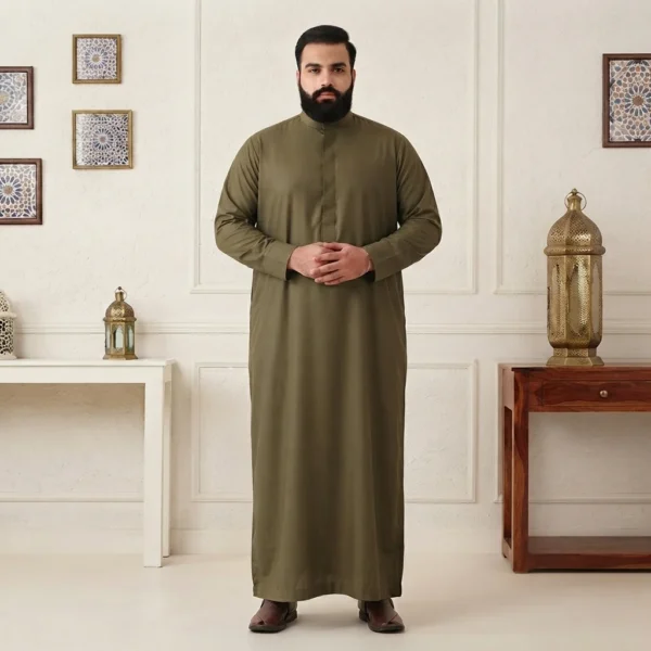 Executive Arab Olive Green 6XL Thobes USA