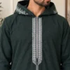Forest Green Men’s Winter Wool Hooded Moroccans Djellaba USA