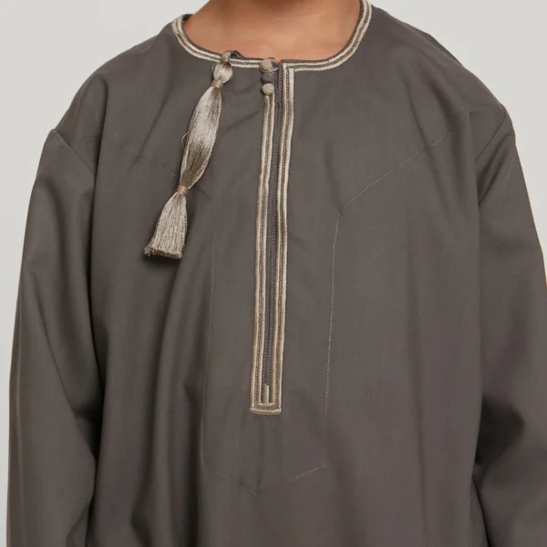 Kids Soya Bean Color Omani Baby Boy Thobe USA