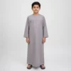 Light Grey Emarati Kids Baby Boy Jubba Thobes USA