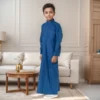 Lomar Collar Navy Blue Boys Jubba in USA Lomar Collar Navy Blue Boys Jubba in USA
